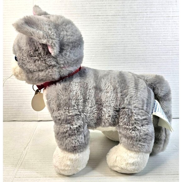 Build-A-Bear Workshop Plush Cat Gray & White Two-Tone Eyes Stuffed Animal 12" - Picture 3 of 9